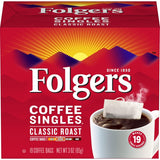 Folgers Coffee Singles Classic Medium Roast Coffee Bags 