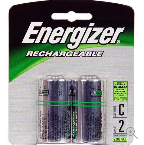 Energizer NiMH Rechargeable Battery "C" 2 Pack 