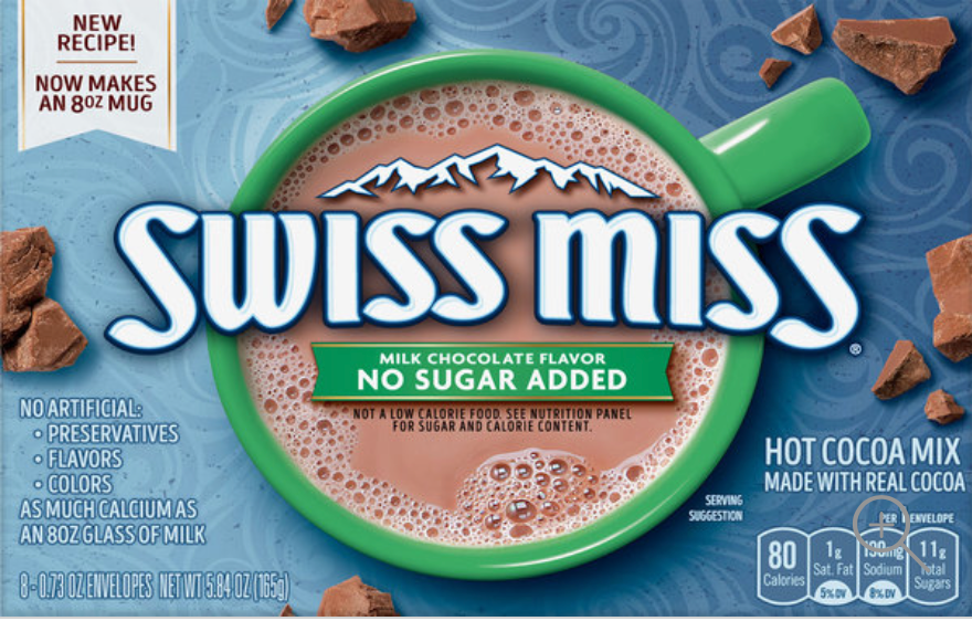 Swiss Miss Milk Chocolate No Sugar Added 8ct. 