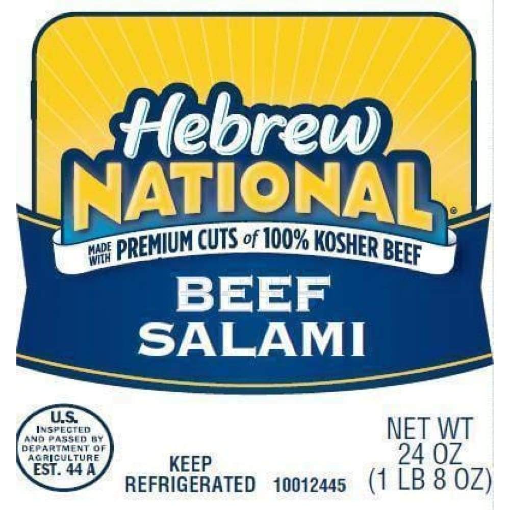 Hebrew National Beef Salami 24 Oz. Inmate Packages